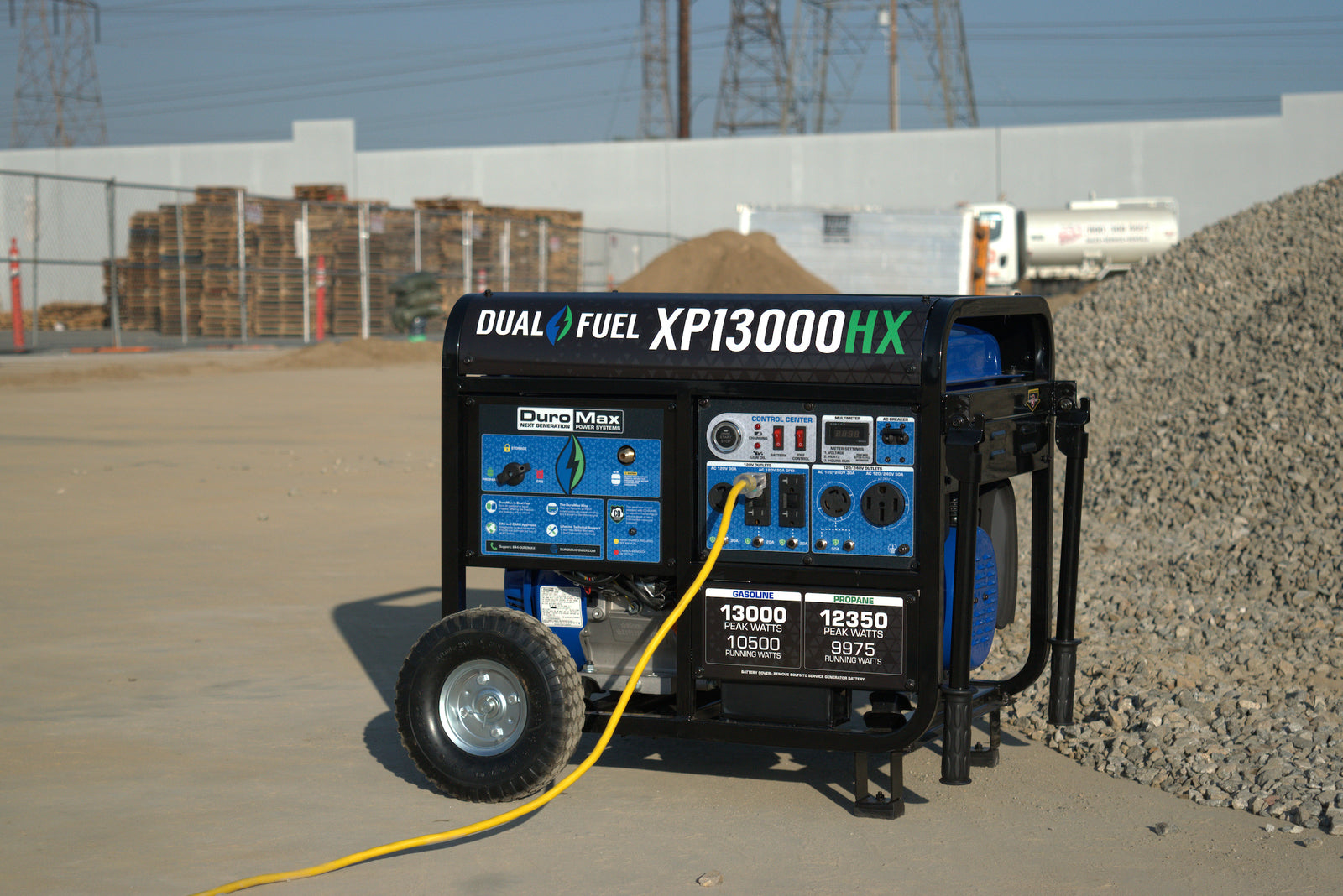 13,000 Watt Dual Fuel Portable HX Generator w/ CO Alert