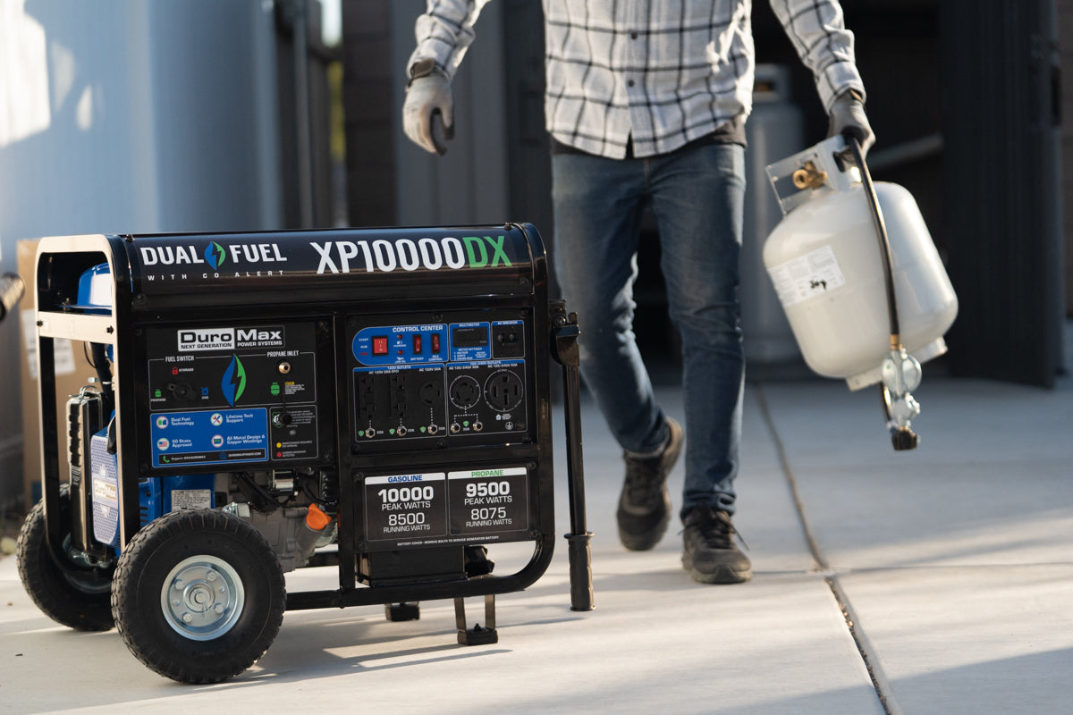 10,000 Watt Dual Fuel Portable Generator w/ CO Alert