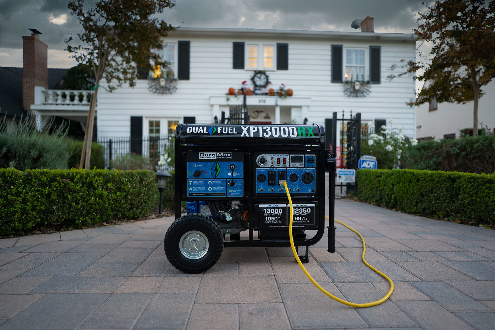 13,000 Watt Dual Fuel Portable HX Generator w/ CO Alert