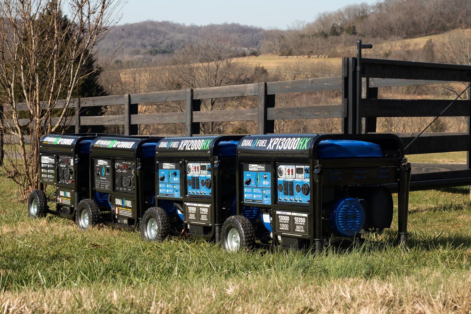 12,000 Watt Dual Fuel Portable HX Generator w/ CO Alert