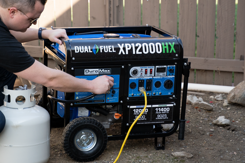 12,000 Watt Dual Fuel Portable HX Generator w/ CO Alert