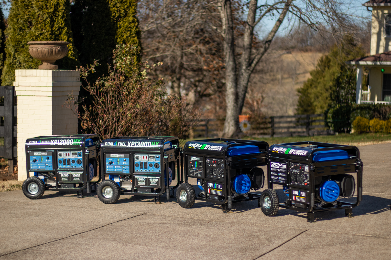 12,000 Watt Dual Fuel Portable HX Generator w/ CO Alert