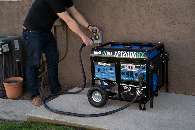 12,000 Watt Dual Fuel Portable HX Generator w/ CO Alert