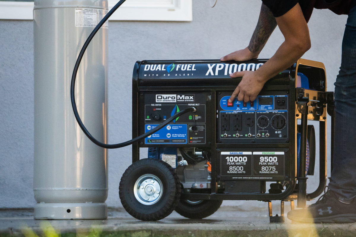 10,000 Watt Dual Fuel Portable Generator w/ CO Alert