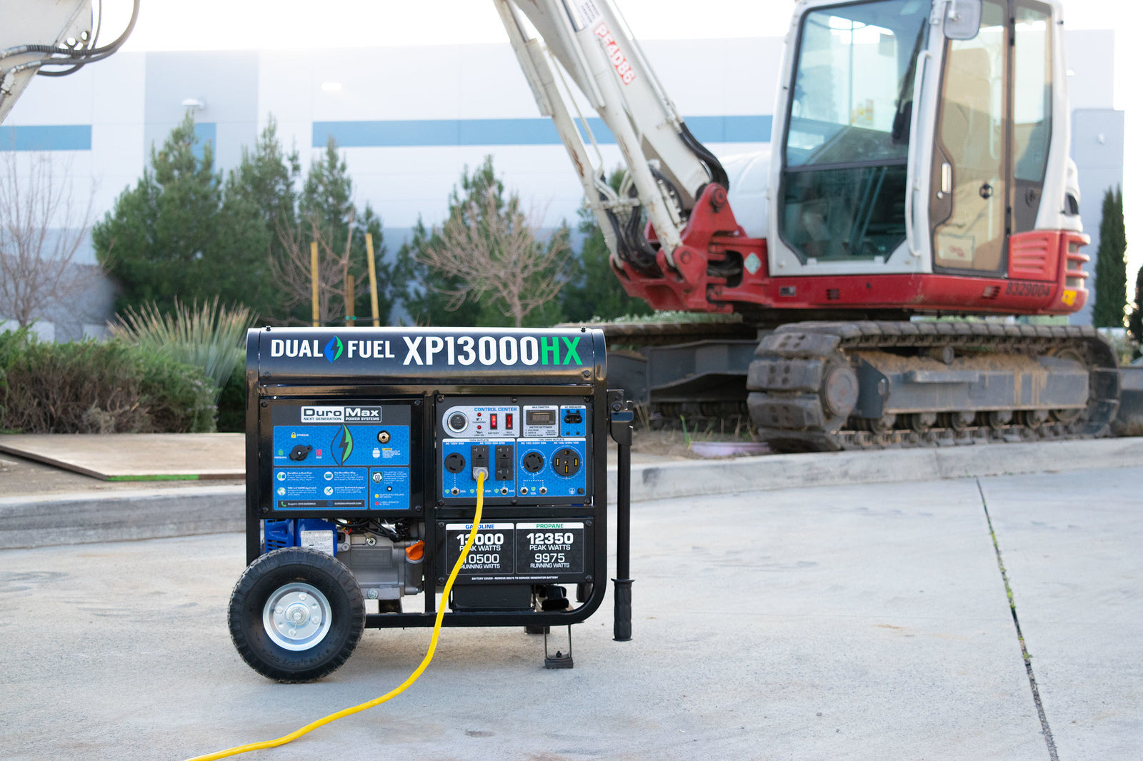 13,000 Watt Dual Fuel Portable HX Generator w/ CO Alert