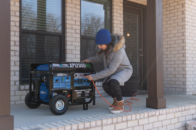 12,000 Watt Dual Fuel Portable HX Generator w/ CO Alert