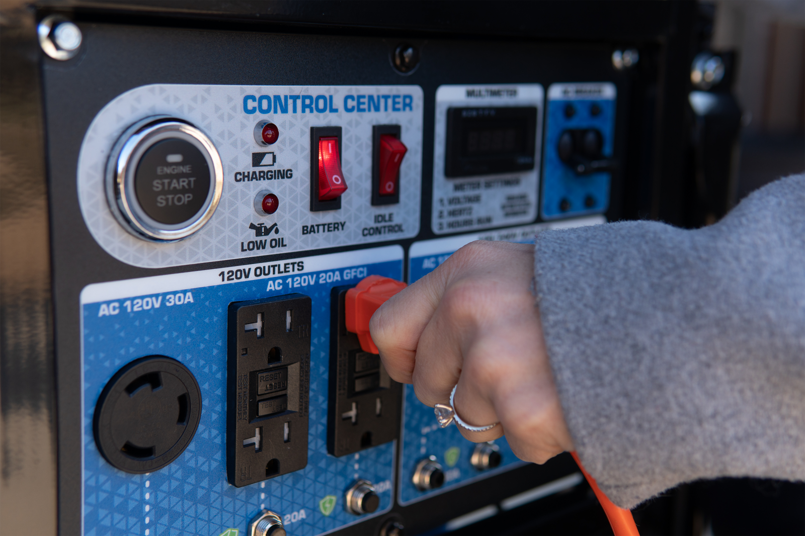 12,000 Watt Dual Fuel Portable HX Generator w/ CO Alert